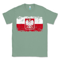 Sage poland polska flag vintage  men women kids  poland t shirt Classic Tee - StudioElite