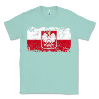 Seafoam poland polska flag vintage  men women kids  poland t shirt Classic Tee - StudioElite