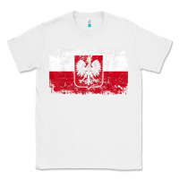 White poland polska flag vintage  men women kids  poland t shirt Classic Tee - StudioElite