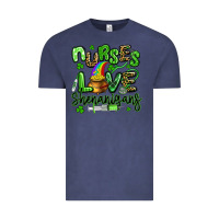 Vintage Denim nurses love shenanigans st patricks day Vintage Tee - Artiststas