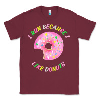 Burgundy i run because i like donuts Classic Tee - StudioElite