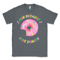 Charcoal Heather i run because i like donuts Classic Tee - StudioElite