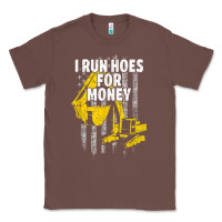 Chestnut heavy equipment operator i run hoes for money usa flag t shirt Classic Tee - StudioElite