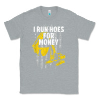 Heather Grey heavy equipment operator i run hoes for money usa flag t shirt Classic Tee - StudioElite