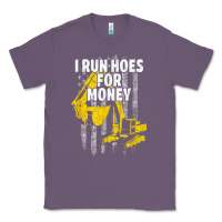 Lavender heavy equipment operator i run hoes for money usa flag t shirt Classic Tee - StudioElite