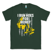 Sports Green heavy equipment operator i run hoes for money usa flag t shirt Classic Tee - StudioElite