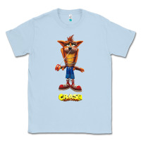 Dusty Blue Crash Bandicoot  Yo Yo Classic Tee - StudioElite
