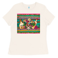 Mexican Tequila Skull Roses Cactus Sombrero Ladies Tee | Teevron