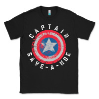 Black Captain Save-A-Hoe Vintage Funny Retro Classic Tee - StudioElite