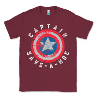Burgundy Captain Save-A-Hoe Vintage Funny Retro Classic Tee - StudioElite