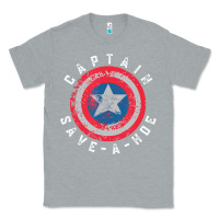 Heather Grey Captain Save-A-Hoe Vintage Funny Retro Classic Tee - StudioElite