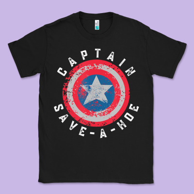 Captain Save-a-hoe Vintage Funny Retro Classic Tee Designed By Studioelite