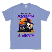 Colony Blue my broom broke so now i drive a j.e.e.p witch halloween t shirt Classic Tee - StudioElite