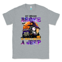 Heather Grey my broom broke so now i drive a j.e.e.p witch halloween t shirt Classic Tee - StudioElite