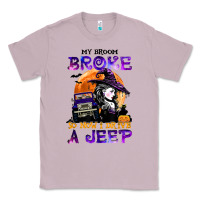 Lilac my broom broke so now i drive a j.e.e.p witch halloween t shirt Classic Tee - StudioElite