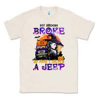 Natural my broom broke so now i drive a j.e.e.p witch halloween t shirt Classic Tee - StudioElite