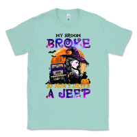 Seafoam my broom broke so now i drive a j.e.e.p witch halloween t shirt Classic Tee - StudioElite