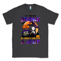Smoke my broom broke so now i drive a j.e.e.p witch halloween t shirt Classic Tee - StudioElite