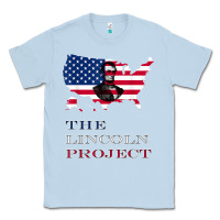 Dusty Blue the lincoln project save usa abraham lincoln american flag t shirt Classic Tee - StudioElite