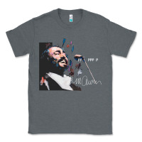 Charcoal Heather Original Portrait of Luciano Pavarotti Classic Tee - StudioElite