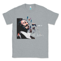 Heather Grey Original Portrait of Luciano Pavarotti Classic Tee - StudioElite