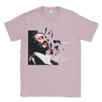 Lilac Original Portrait of Luciano Pavarotti Classic Tee - StudioElite
