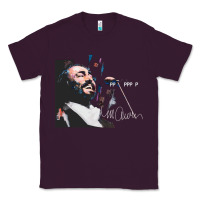 Plum Original Portrait of Luciano Pavarotti Classic Tee - StudioElite