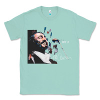 Seafoam Original Portrait of Luciano Pavarotti Classic Tee - StudioElite