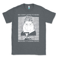 Charcoal Heather no i don't listen to music because it fuckking suckks t shirt Classic Tee - StudioElite