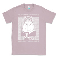 Lilac no i don't listen to music because it fuckking suckks t shirt Classic Tee - StudioElite