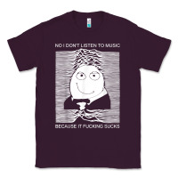 Plum no i don't listen to music because it fuckking suckks t shirt Classic Tee - StudioElite