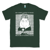 Sports Green no i don't listen to music because it fuckking suckks t shirt Classic Tee - StudioElite