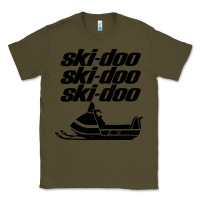 Army Green vintage ski doo Classic Tee - StudioElite