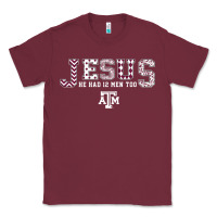 Burgundy Texas A&m Aggies Jesus - Had 12 Men - Patterned Classic Tee - PixelFlow