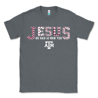 Charcoal Heather Texas A&m Aggies Jesus - Had 12 Men - Patterned Classic Tee - PixelFlow