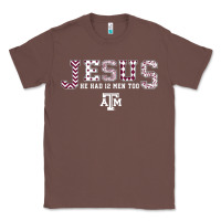 Chestnut Texas A&m Aggies Jesus - Had 12 Men - Patterned Classic Tee - PixelFlow