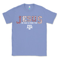 Colony Blue Texas A&m Aggies Jesus - Had 12 Men - Patterned Classic Tee - PixelFlow