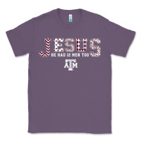 Lavender Texas A&m Aggies Jesus - Had 12 Men - Patterned Classic Tee - PixelFlow
