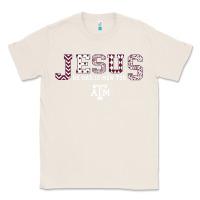 Natural Texas A&m Aggies Jesus - Had 12 Men - Patterned Classic Tee - PixelFlow