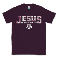 Plum Texas A&m Aggies Jesus - Had 12 Men - Patterned Classic Tee - PixelFlow
