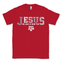 Red Texas A&m Aggies Jesus - Had 12 Men - Patterned Classic Tee - PixelFlow