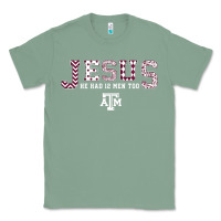 Sage Texas A&m Aggies Jesus - Had 12 Men - Patterned Classic Tee - PixelFlow
