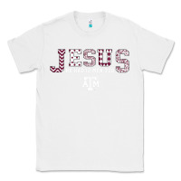 White Texas A&m Aggies Jesus - Had 12 Men - Patterned Classic Tee - PixelFlow