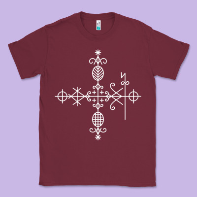 Haitian Veve  Voodoo Symbol T Shirt Classic Tee Designed By Pixelflow