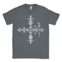 Charcoal Heather haitian veve  voodoo symbol t shirt Classic Tee - PixelFlow