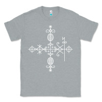 Heather Grey haitian veve  voodoo symbol t shirt Classic Tee - PixelFlow