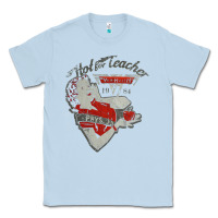 Dusty Blue hot teacher halen Essential Classic Tee - PixelFlow
