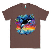 Chestnut Orca Killer Whale Starry Night Impressionist Dog Art By Aja Classic Tee - PixelFlow