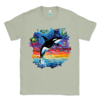 Matcha Orca Killer Whale Starry Night Impressionist Dog Art By Aja Classic Tee - PixelFlow