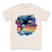 Natural Orca Killer Whale Starry Night Impressionist Dog Art By Aja Classic Tee - PixelFlow